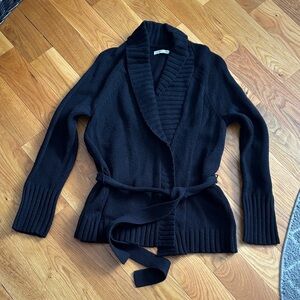 Black Women's Sweater with Belt